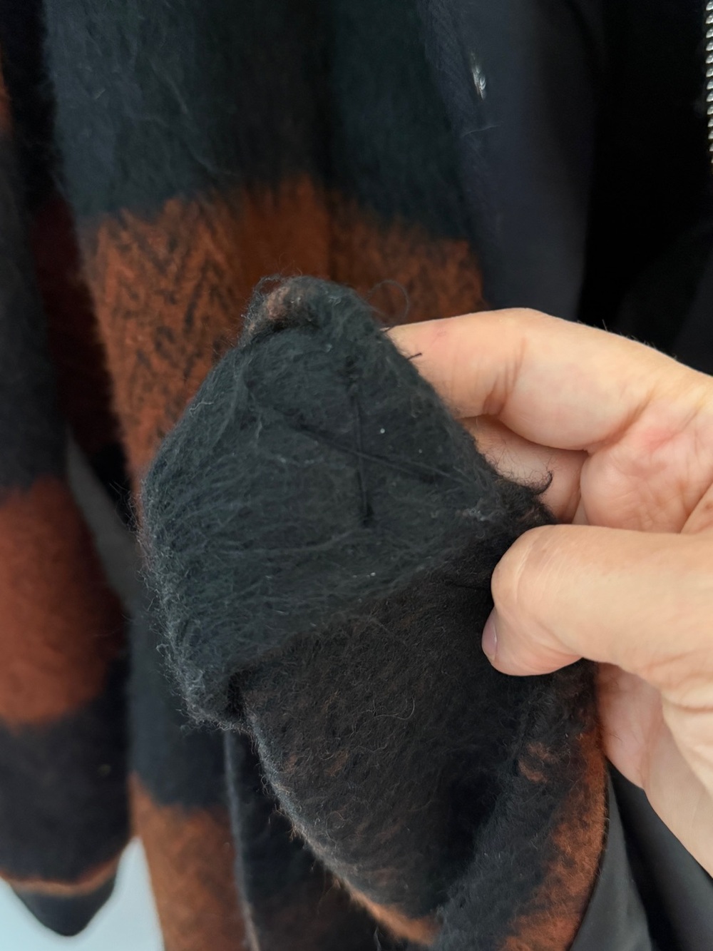 Anthropologie NVLT Brushed Buffalo Check Coat - Picture 12 of 14